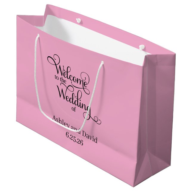Grande Bolsa de regalo de bienvenida de boda (Angulo Anverso)