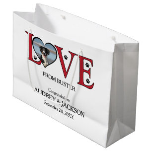 Grande Bolsa de regalo de boda Amor de tu perro