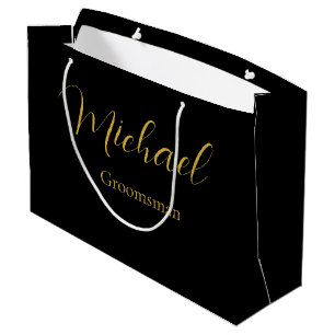 Grande Bolsa de regalo de boda elegante con texto persona