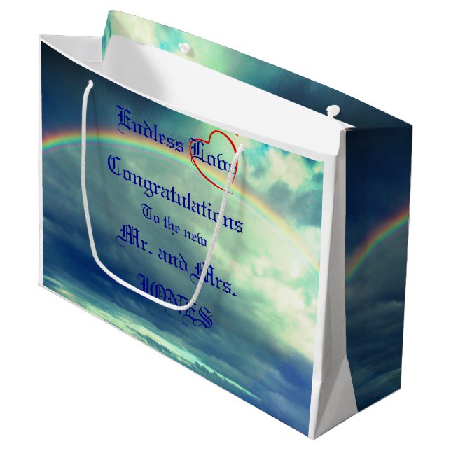 Grande Bolsa de Regalo de Boda Endless Love (Angulo Anverso)