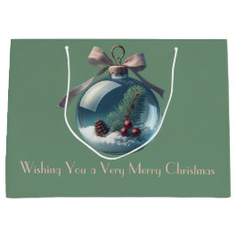 Grande Bolsa de regalo de Boho Vintage Bow y Navidades de