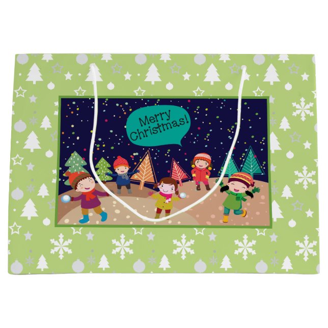 Grande Bolsa de regalo de bola de nieve (Anverso)