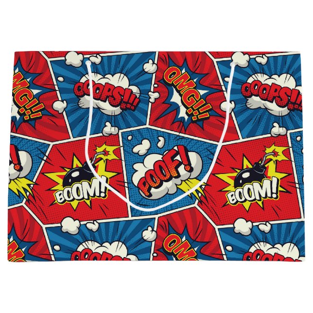 Grande Bolsa de regalo de burbuja del discurso del libro  (Anverso)