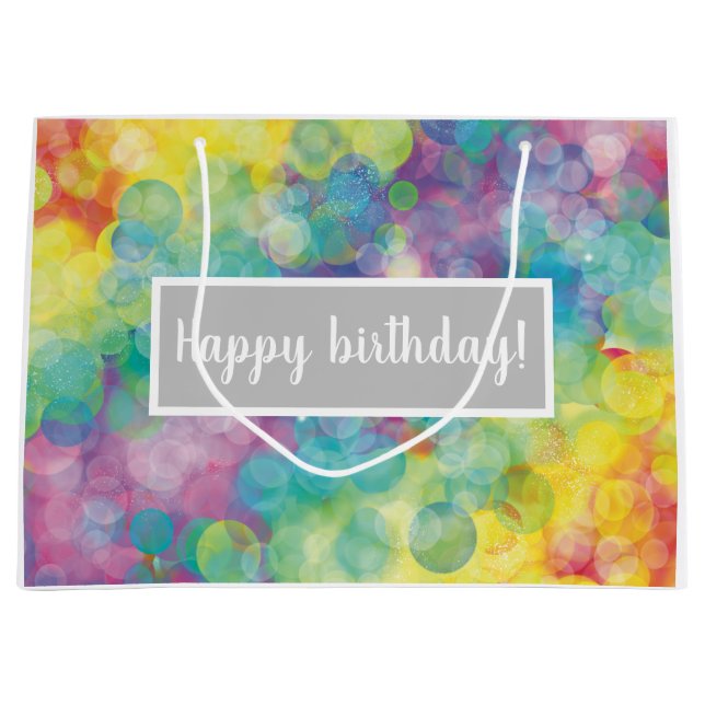 Grande Bolsa de regalo de burbujas coloridas (Anverso)