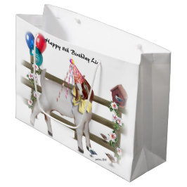 Grande Bolsa de Regalo de Cabra de Cumpleaños de Cute Boe
