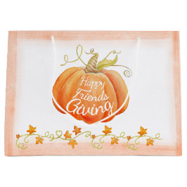 Grande Bolsa de regalo de calabaza de Happy Friendly