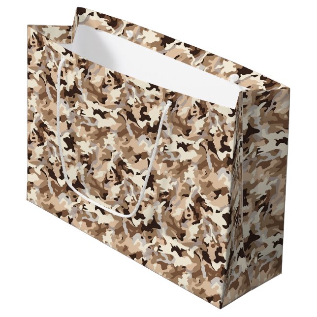 Grande Bolsa de regalo de camo militar (Angulo Anverso)