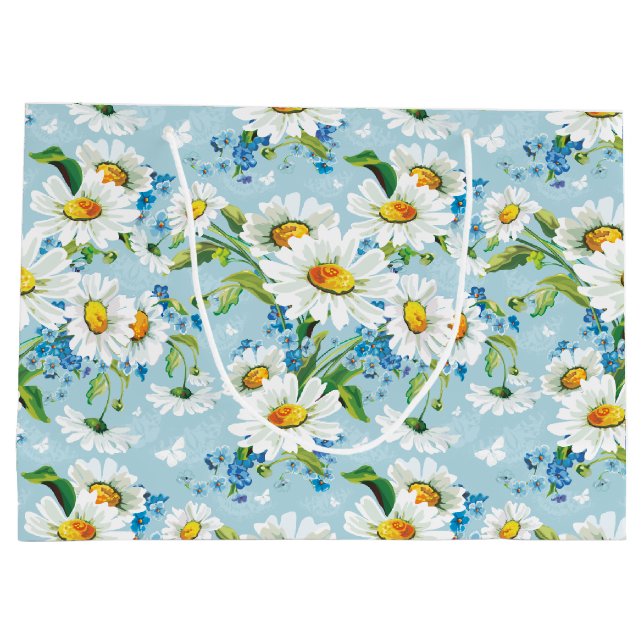 Grande Bolsa de regalo de Campo de los Daisies (Reverso)