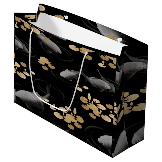 Grande Bolsa de regalo de carpa japonesa tradicional (Angulo Anverso)
