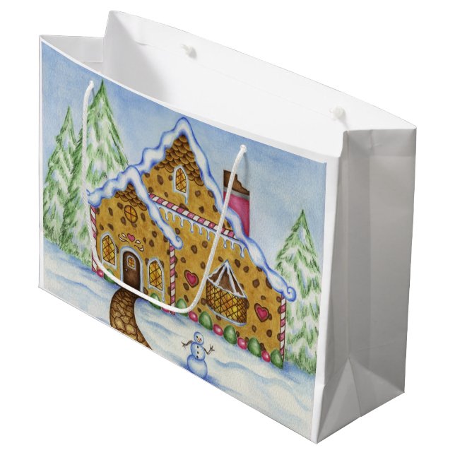 Grande Bolsa de regalo de casa de jengibre (Angulo Anverso)