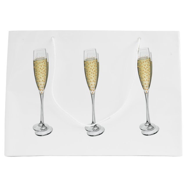 Grande Bolsa de regalo de Champagne Hearts (Anverso)