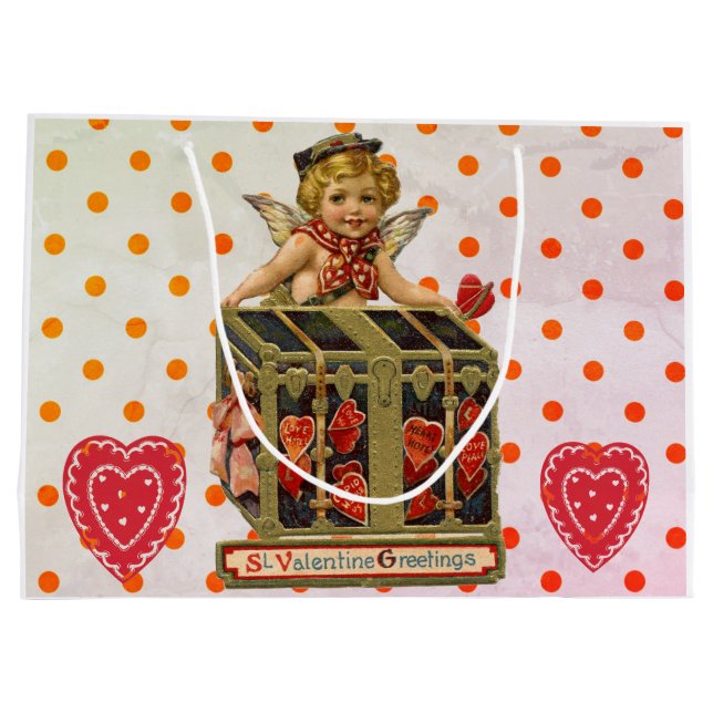Grande Bolsa de regalo de Cherubs y HEART (Reverso)