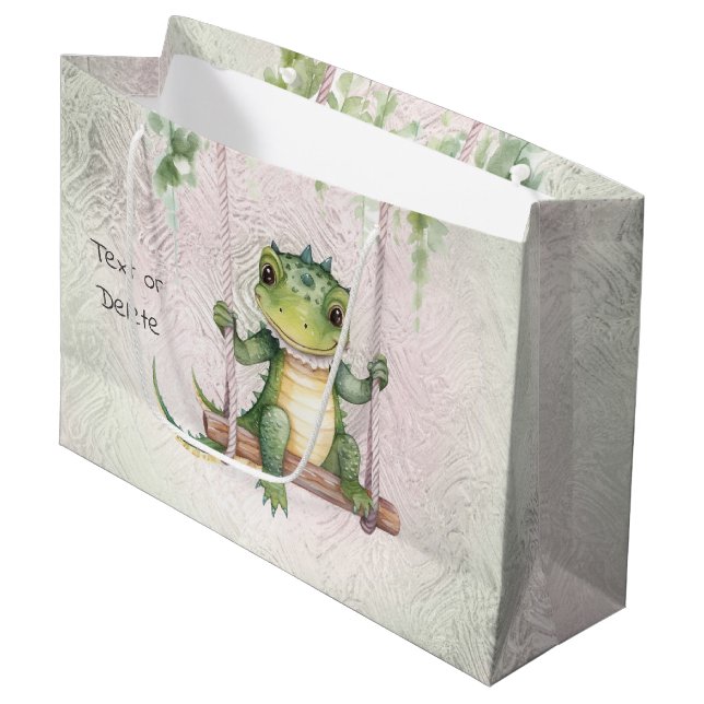 Grande Bolsa de regalo de cocodrilo para bebés (Angulo Anverso)