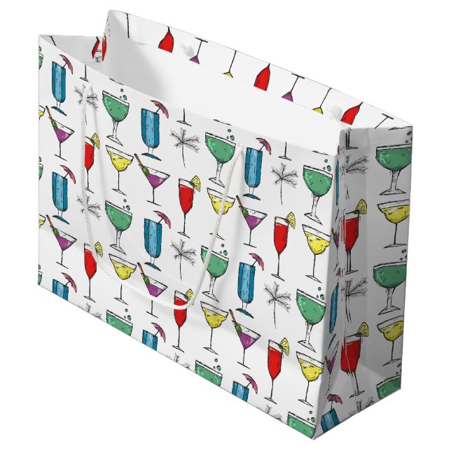 Grande Bolsa de regalo de cóctel de bebida mezclada (Angulo Anverso)