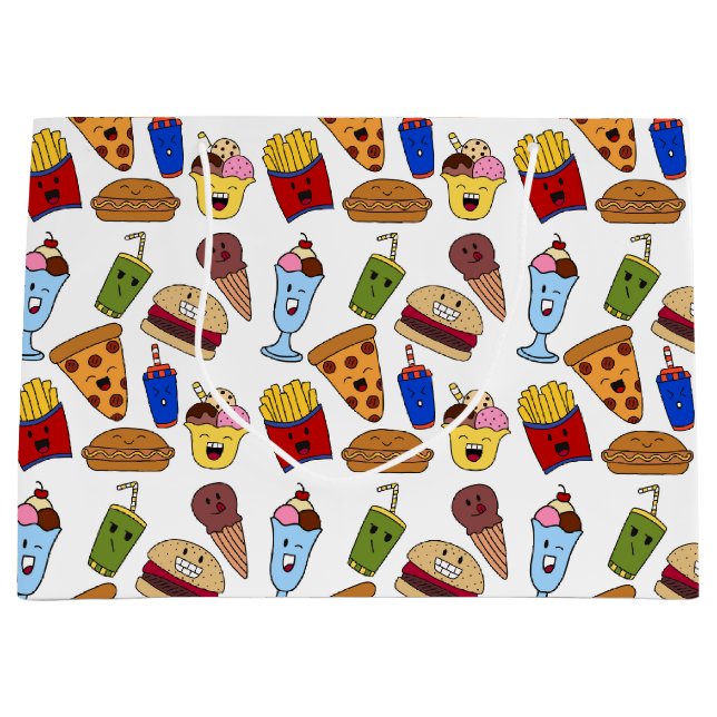 Grande Bolsa de regalo de comida rápida divertida (Anverso)