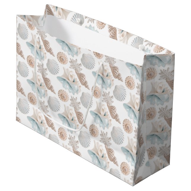 Grande Bolsa de Regalo de Conchas de Playa (Angulo Anverso)