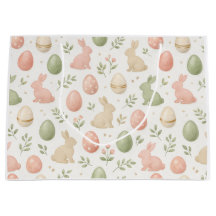 Bolsa de regalo de conejito y huevo de Pascua en a