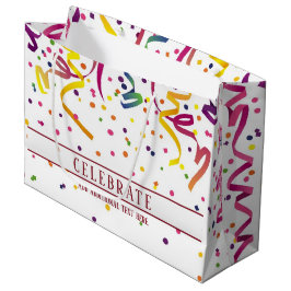 Grande Bolsa De Regalo De Confetti Y Calles Coloridas