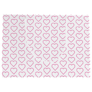 Grande Bolsa de regalo de corazones de amor rosados