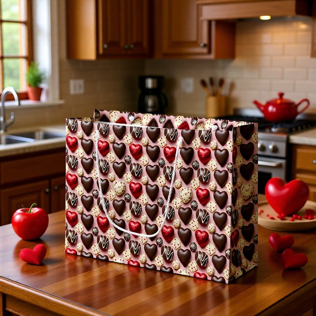 Grande Bolsa de regalo de corazones de chocolate para el  (Subido por el creador)