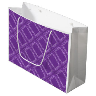 Grande Bolsa de regalo de cuadrados morados