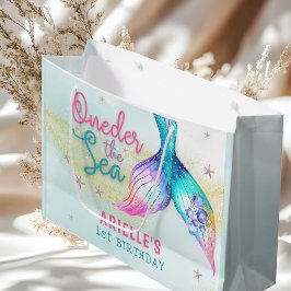 Grande Bolsa de regalo de cumpleaños 1er cola de sirena b