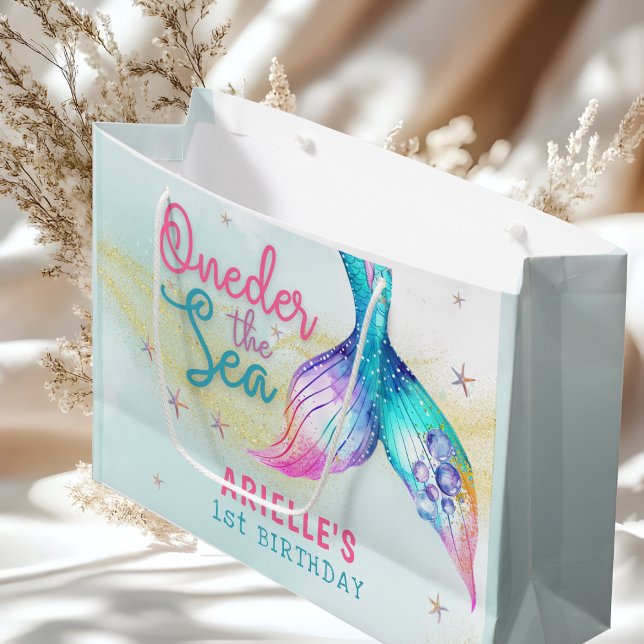 Grande Bolsa de regalo de cumpleaños 1er cola de sirena b (Subido por el creador)