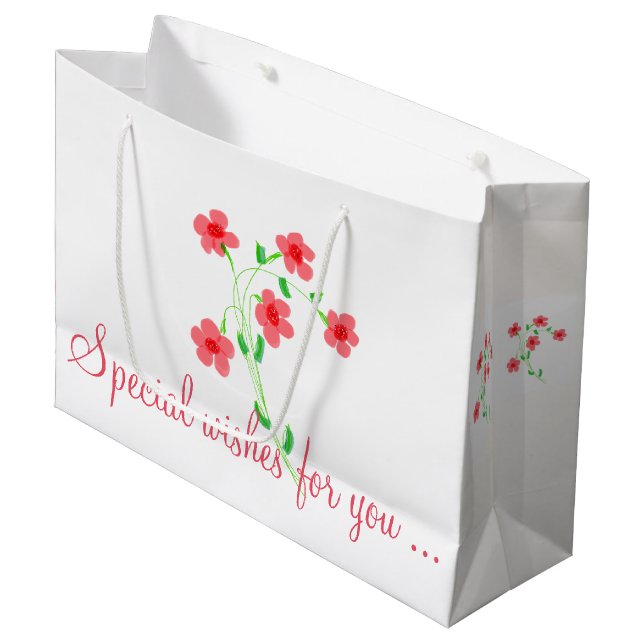 Grande Bolsa de regalo de cumpleaños de bonito (Angulo Anverso)