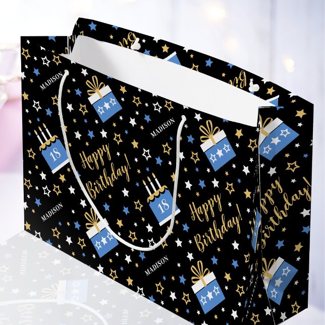 Grande Bolsa de regalo de cumpleaños de edad personalizad (Subido por el creador)