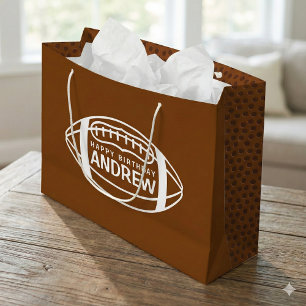 Grande Bolsa de regalo de cumpleaños de fútbol