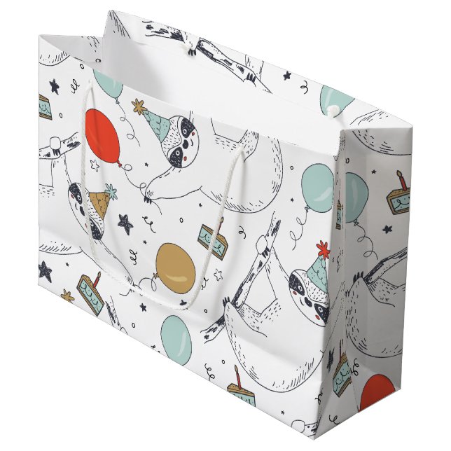 Grande Bolsa de regalo de cumpleaños de la litera (Angulo Anverso)