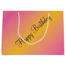 Grande Bolsa de regalo de cumpleaños feliz