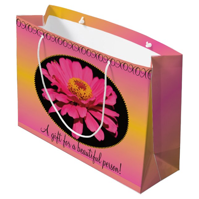 Grande Bolsa de regalo de cumpleaños feliz (Angulo reverso)