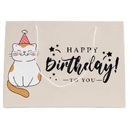 Grande Bolsa de regalo de cumpleaños feliz