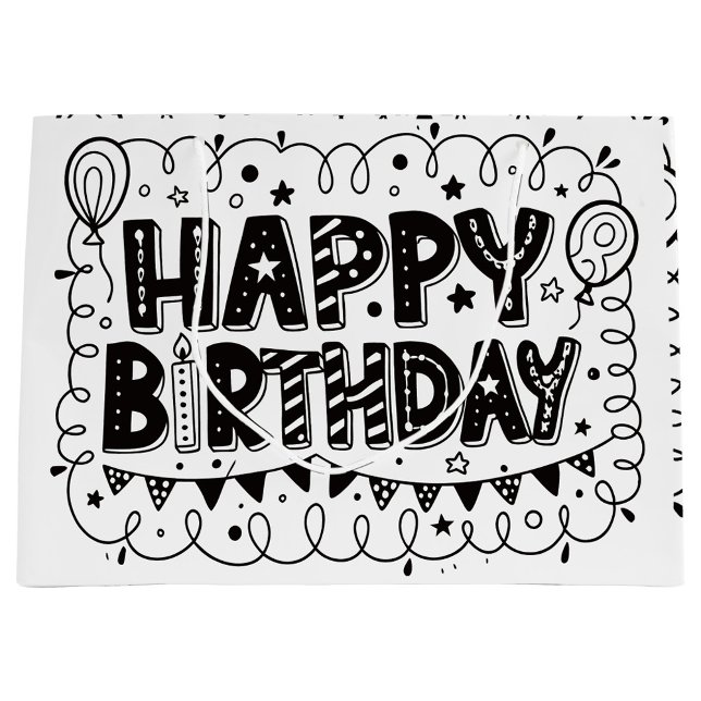 Grande Bolsa de Regalo de Cumpleaños Feliz (Happy Birthday Gift Bag!)