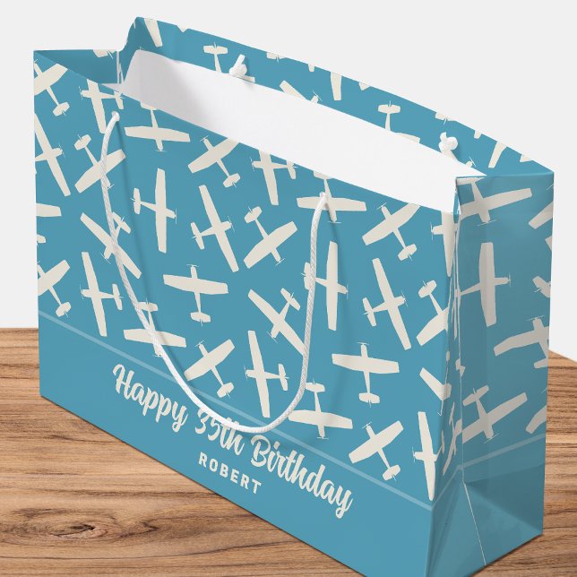 Grande Bolsa de regalo de cumpleaños personalizada | Patr (Subido por el creador)