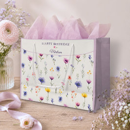 Grande Bolsa de regalo de cumpleaños personalizada Prado 