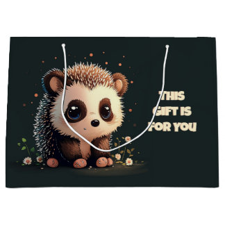 Grande Bolsa de regalo de Cute Hedgehog - Arte Kawaii Ado