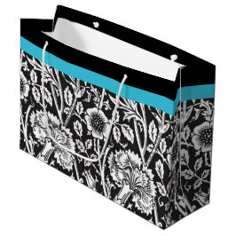 Grande Bolsa de regalo de Damask en blanco y negro