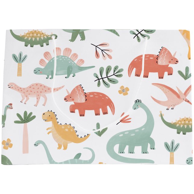 Grande Bolsa de regalo de dinosaurios (Dinosaur Theme Gift Bag by Painted Paperie
)