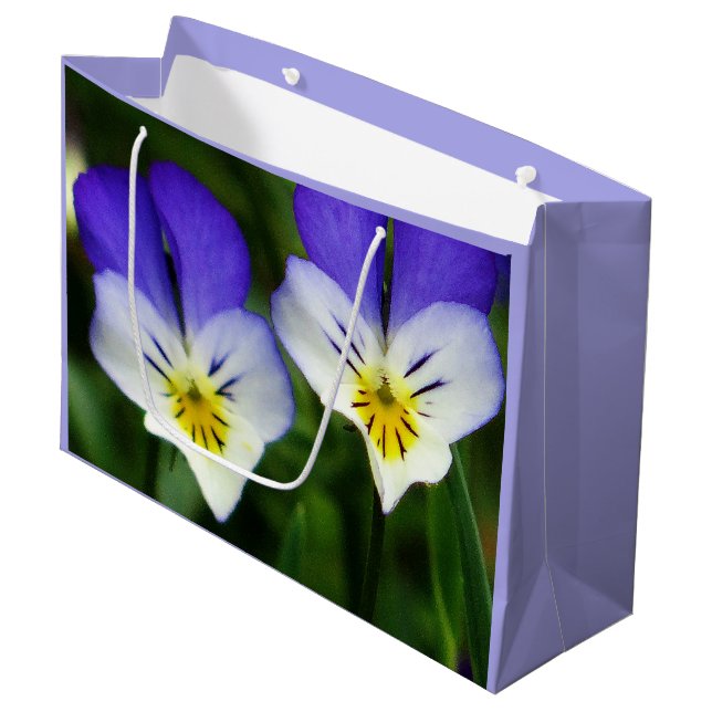 Grande Bolsa de regalo de dos flores de viola cúpulas (Angulo Anverso)