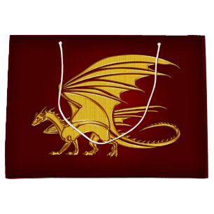 Grande bolsa de regalo de dragón de fantasía