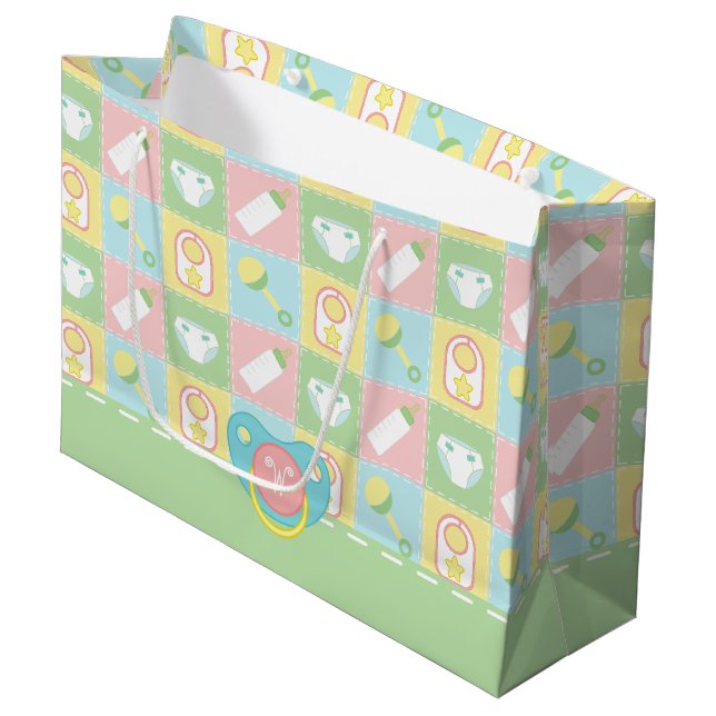 Grande Bolsa de regalo de edredón para bebé (Angulo Anverso)