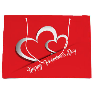 Grande Bolsa de regalo de El día de San Valentín rojo bri