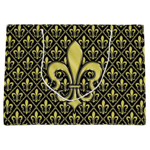 Grande Bolsa de regalo de Elelgant Fleur de Lis Design