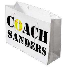 Grande Bolsa de regalo de entrenador de softball personal