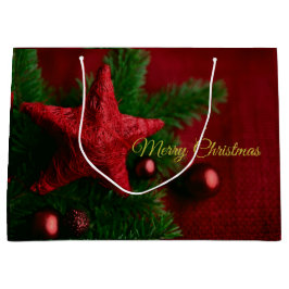 Grande Bolsa de regalo de Estrella Roja Rusa Cute Navidad