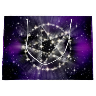Grande Bolsa de regalo de estrellas y pentagramas