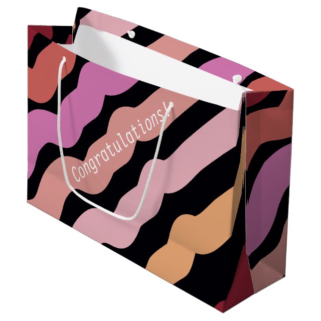 Grande Bolsa de regalo de felicitaciones (Angulo Anverso)