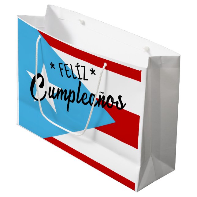 Grande Bolsa de regalo de Feliz cumpleaños – Cumpleaños P (Angulo Anverso)